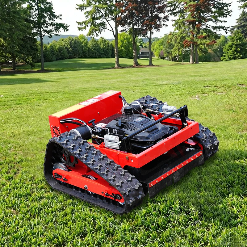 

Multi-Width Grass Cutter 80cm 100cm 120cm Remote Control Crawler Lawn Mower For Home And Garden