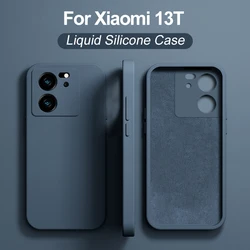 Funda cuadrada de silicona líquida para teléfono móvil, carcasa trasera de protección para Xiaomi Mi 13T, Mi 13 T Pro, Mi13T Pro, 5G