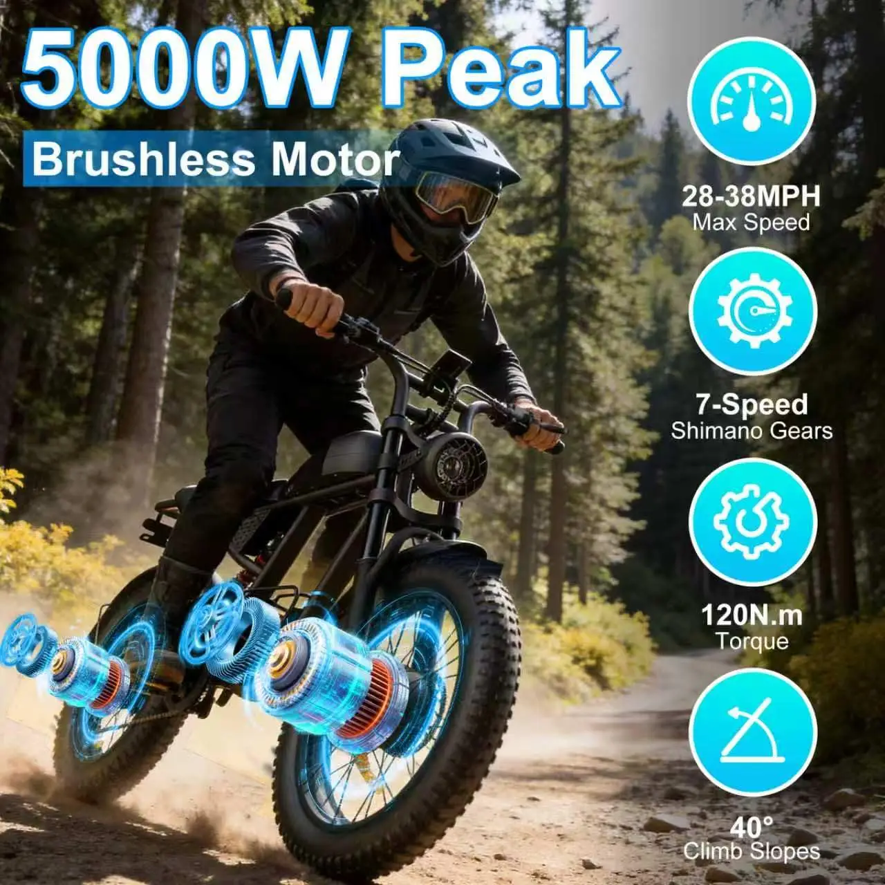 1500W 5000W Peak Electric Bike Adults 48V 20Ah 35Ah Battery, Customized