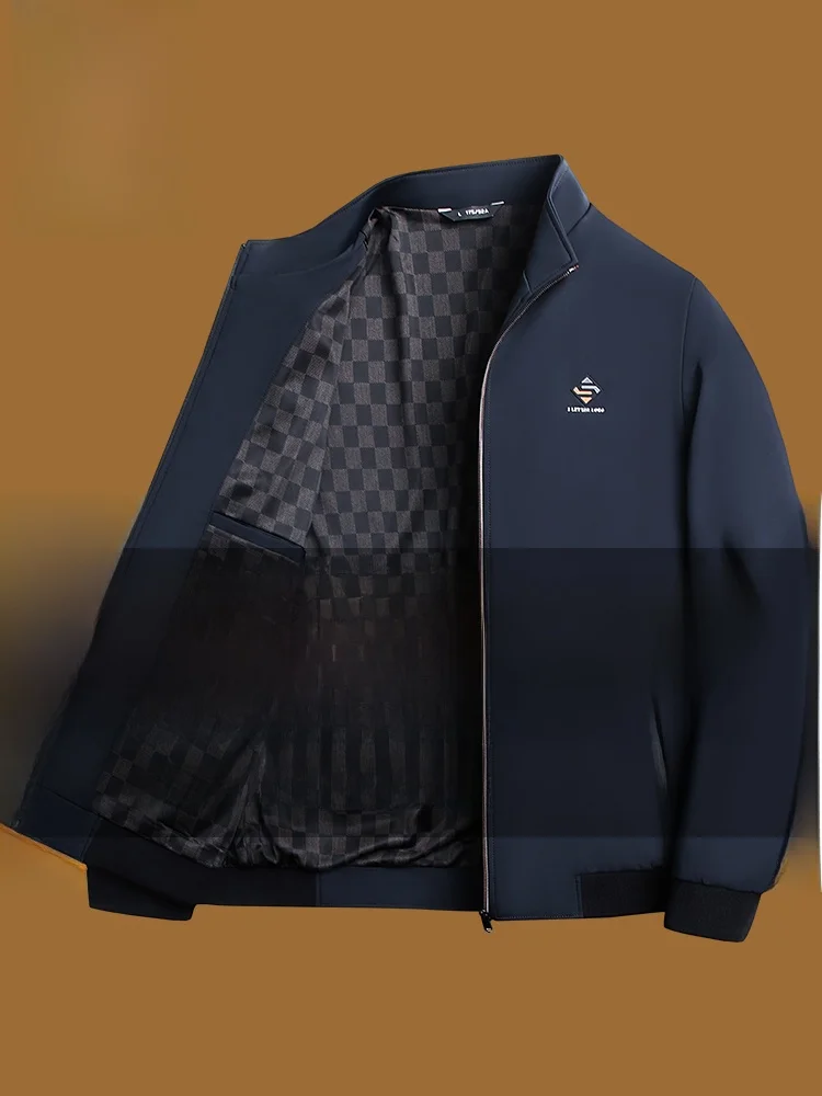 

Kangaroo Dad Sle Jaet Casual Stand Collar Men's Coat Autumn Spring Busin Leisure Mid-aged And ly New 2024 Model