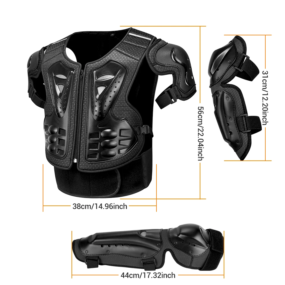 Adult Motorcycle Armor Men's Off-road Motorcycle Anti Fall And Anti-collision Vest Chest Back Knee Elbow Protection Equipment
