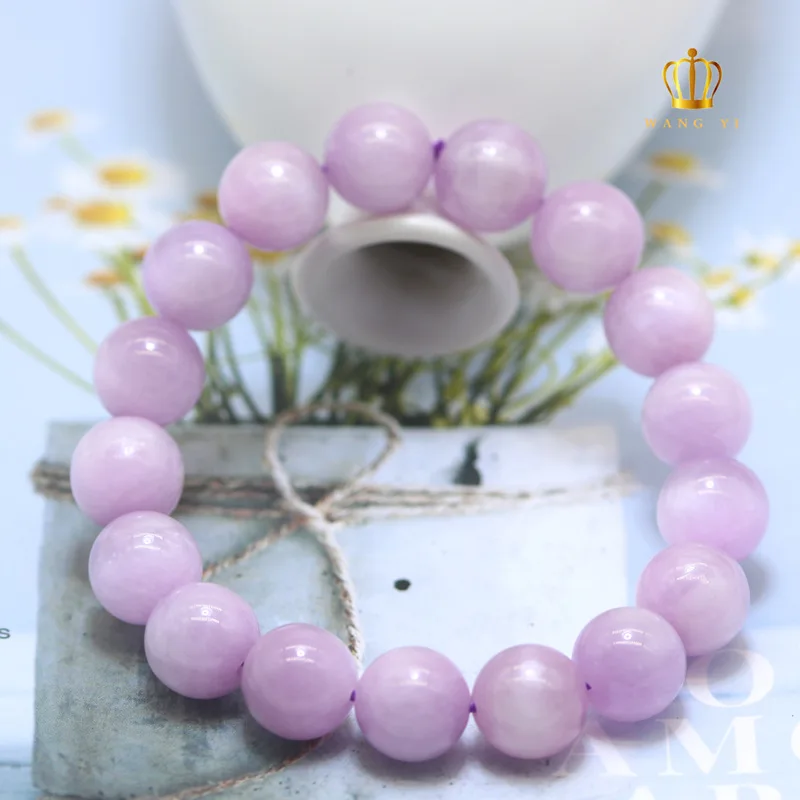 Natural Spodumene Purple Bracelet Women's Single Ring 6A Cat's Eye Lavender