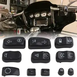 Motorcycle Handlebar Hand Control Button Housing Cap Switch Cover For Harley Electra Glide Road King FLHR Ultra FLHTK 2014-2024