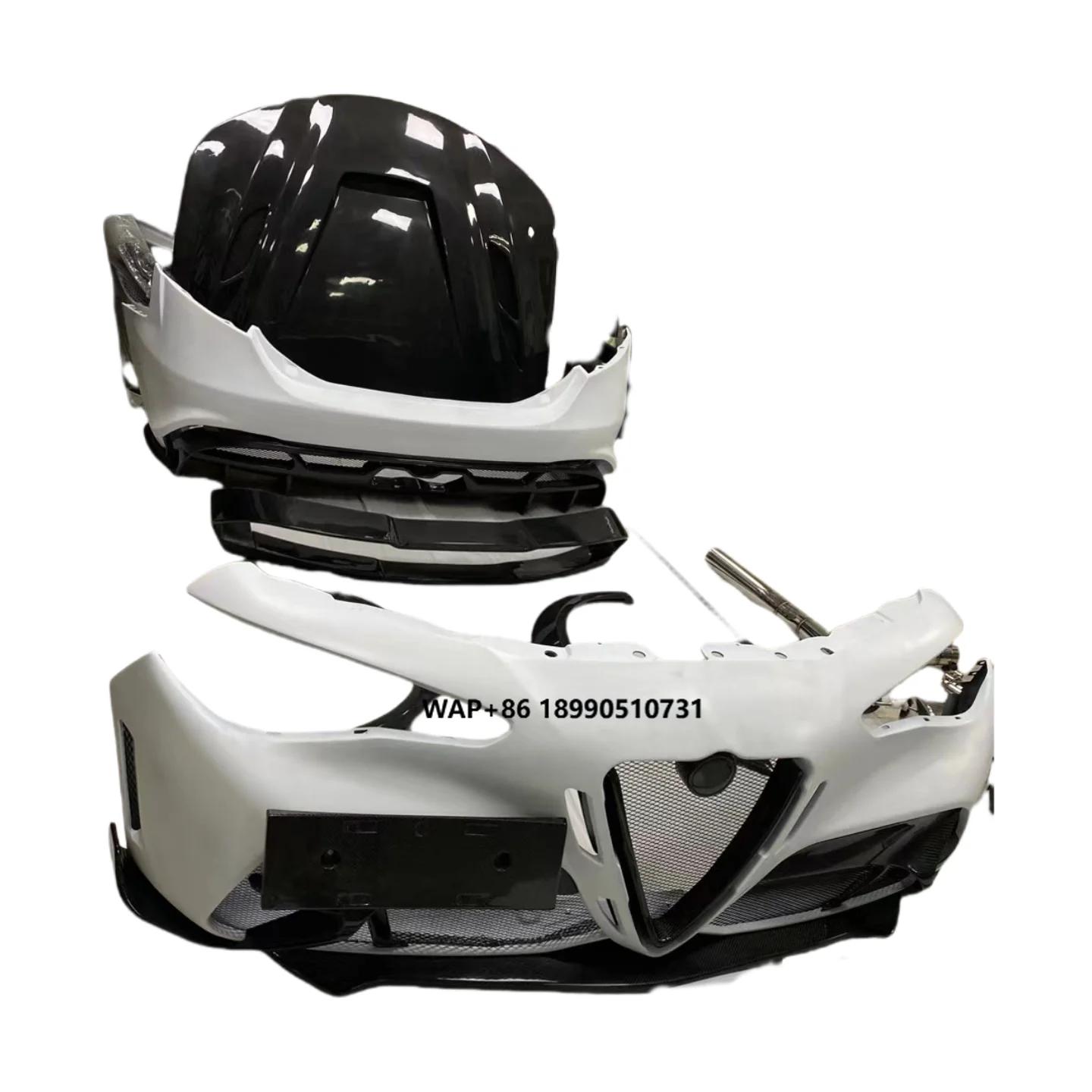 

For Giulia Upgrade GTAM Front Bumper Grille Rear Bumper Fender Carbon Brazed Hood