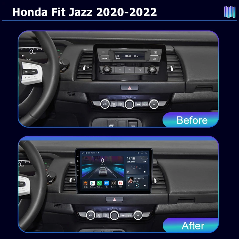 AI VOICE roadivox Android car radio for Honda Fit Jazz 2020-2022 GPS Navigation video Multimedia Player tape recorder