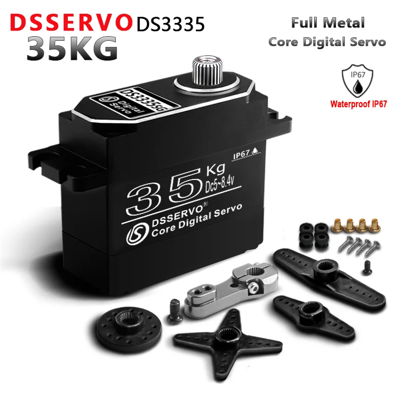Core Servo Motor 35Kg 45Kg Full Metal Gear Large Torque Digital RC Baja Servo for 1/8 1/10 1/12 Scale RC Cars