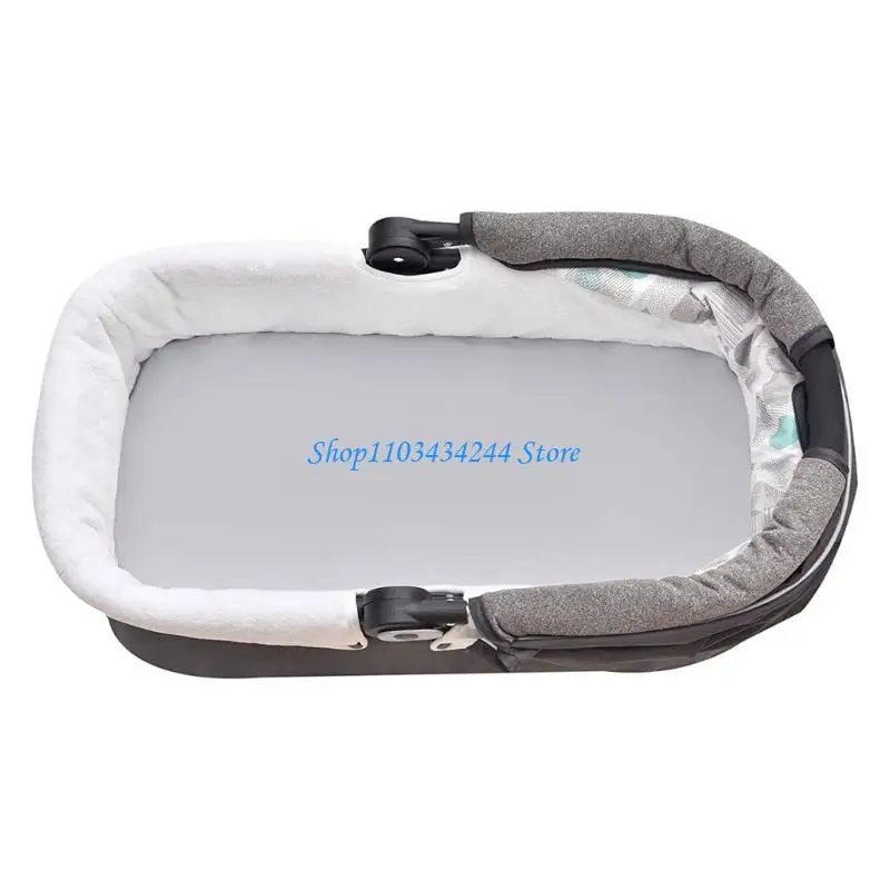 3-Pieces Cradles Basket Pad Fitted Sheets Changing Mat Cover Crib Bed Protectors