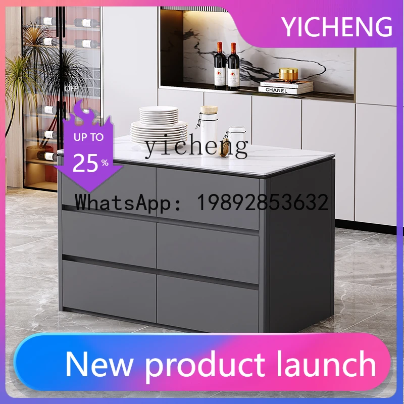 X5  Kitchen Bar Partition Cabinet Light Luxury Solid Wood Sideboard Cooking Home Workbench