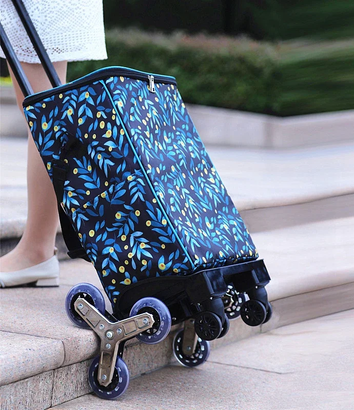 

Climbing the stairs shopping cart to buy vegetables, small cart folding portable trolley, elderly household artifact