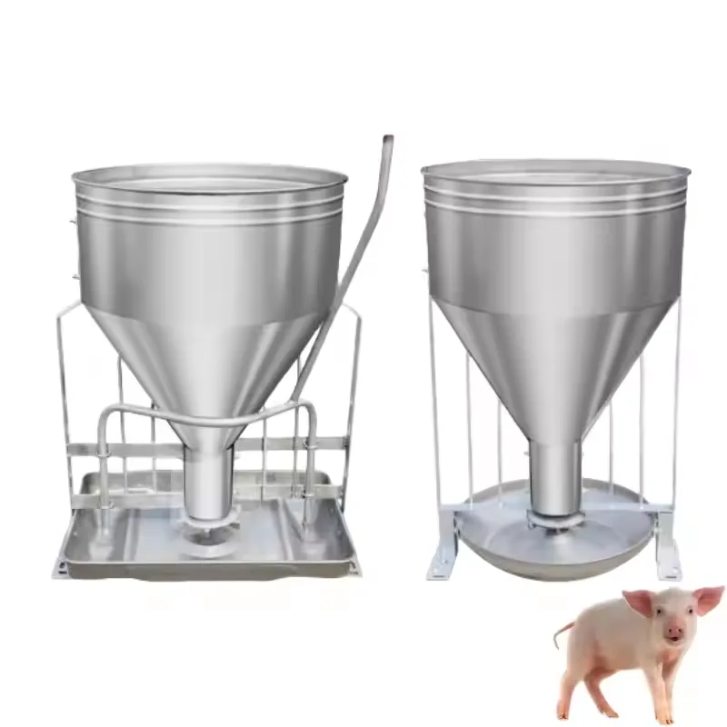 New Automatic Stainless Steel Dry-wet Pig Food Trough Feeding Equipment 80kg Drop Feeders and Water for Pig Farm