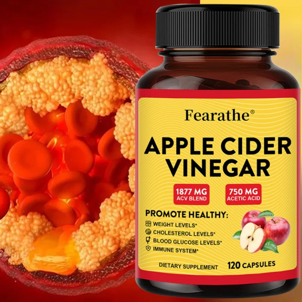Apple Cider Vinegar Capsules with Zinc Vitamins D3, 1877mg | Healthy Supplement Non-GMO