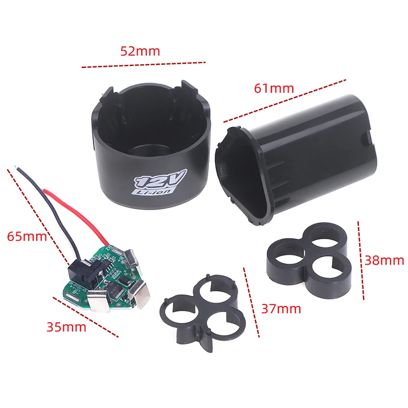 Bms 18650 12V Dc Lithium Box Circuit Pack Behuizing Handboormachine Power Li-Ion Accu Beschermingsplaat 3S Elektrisch Gereedschap