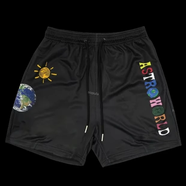 2026 Fashion Pattern Retro Trend Shorts Breathable Basketball Men Shorts Loose Sports Training Fitness Gy Y2K
