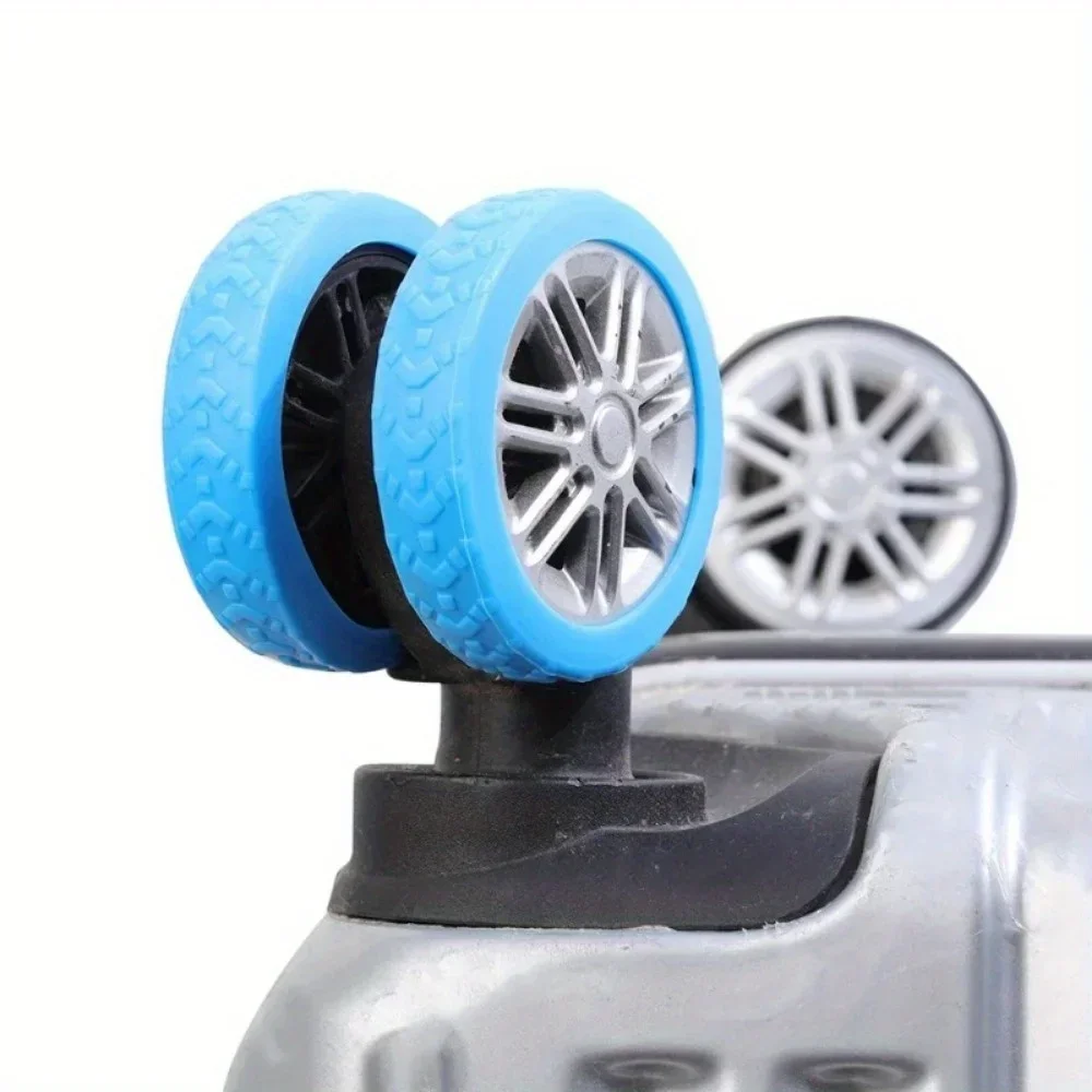 8PCS travel luggage wheel cover luggage wheel protection cover noise reduction pull rod box wheel cover