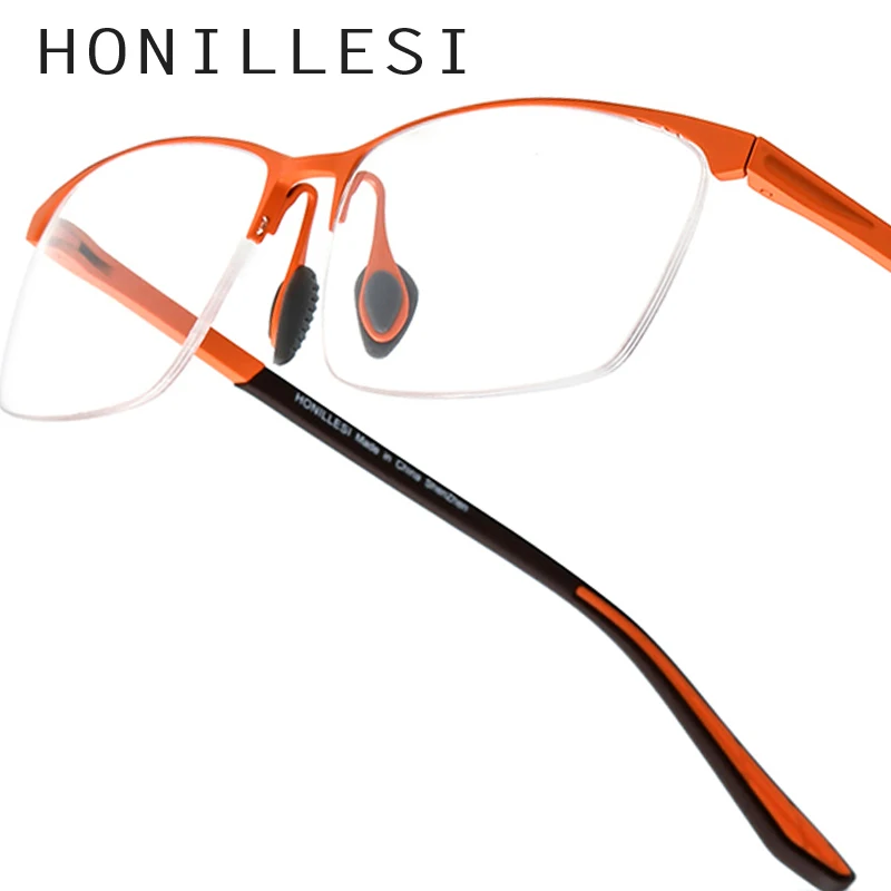 FONEX HONILLESI Titanium Glasses Frame Men Brand Designer Semi Rimless Ultralight Eyeglasses High-end Sports Half  Eyewear 7301