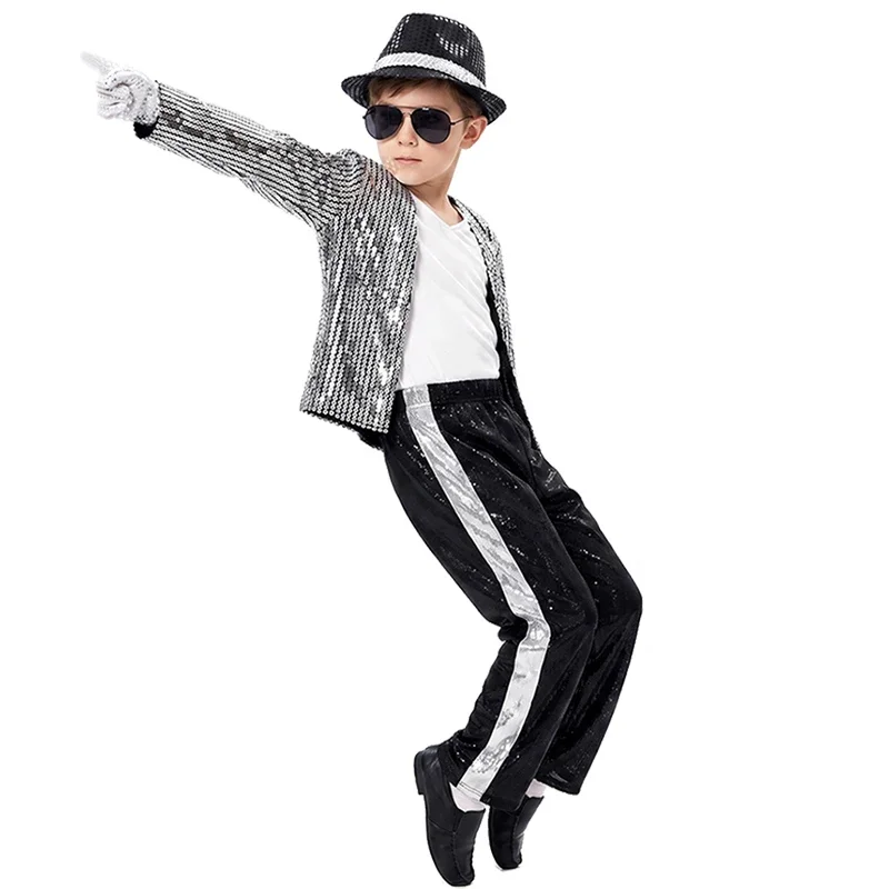 80s Pop Star MJ Kids Clothes Halloween Cosplay Michael Jacks