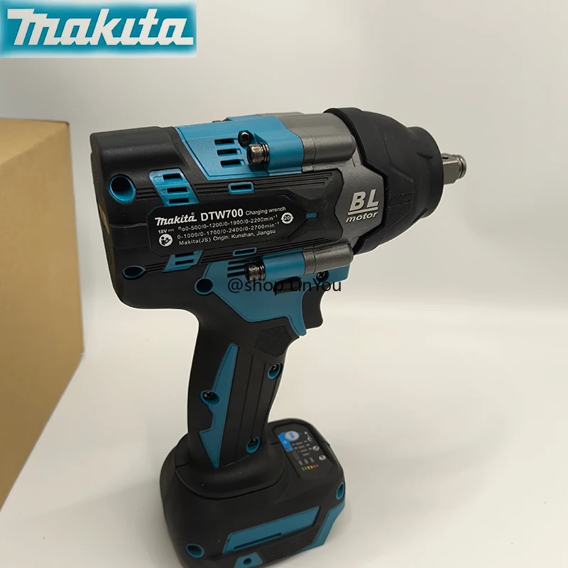 ماكيتا DTW700 ماكينة مفك براغي كهربائي بدون فرش، ماكينة حفر قابلة لإعادة الشحن