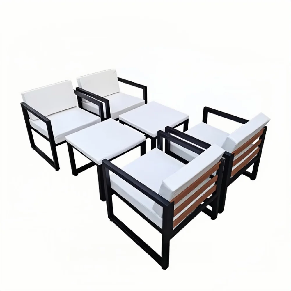 

Outdoor table and chair set four-person sofa coffee table combination