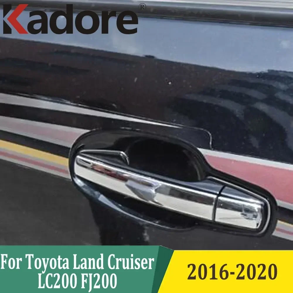 

For Toyota Land Cruiser LC200 FJ200 Second Facelift 2016 2017 2018 2019 2020 Side Door Handle Cover Trim Car Styling Accessories