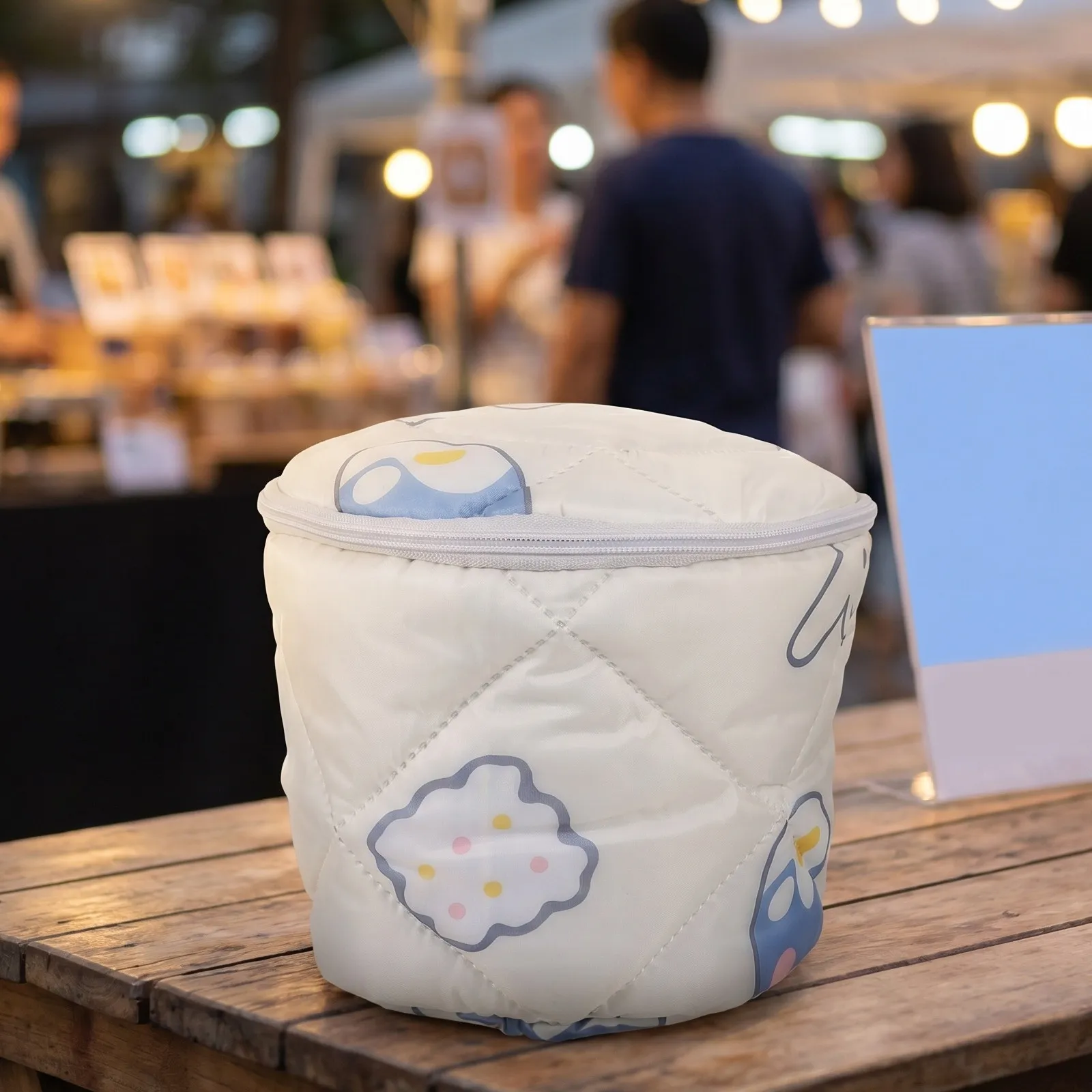 Ice Cream Bucket Insulated Cover Thickened Aluminum Foil Composite Round Cooler Sleeve Zippered Design Rainproof High Density