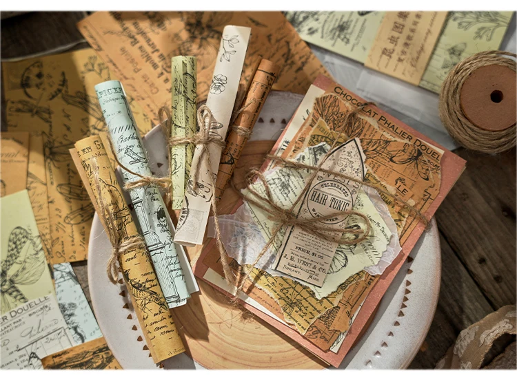 30 stücke Vintage Material Papier Lackmus Papier Scrap booking Materialien für Journal ing DIY Fotoalbum Collage Briefpapier Dekor Papier – Detail 22