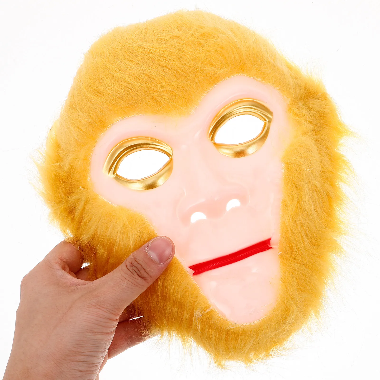 Authentic to The West Monkey King Mask Detailed Crafted Full Head Animal Cosplay Mask for Halloween Carnival Role Play