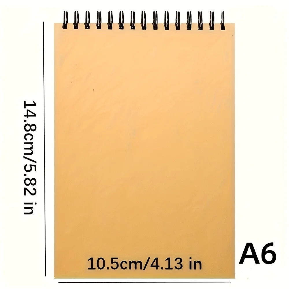 2pcs of 30 Sheets Vintage Cowhide Textured Sketchbook - Acid-Free Watercolor Paper with Top Spiral Binding, Durable Art Sketchbo