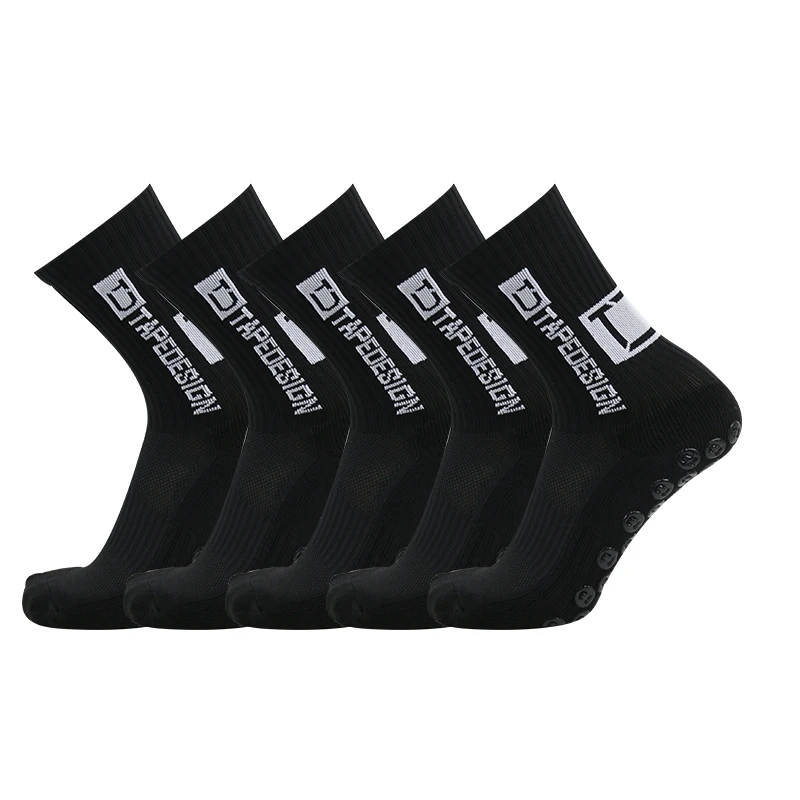 5Pairs 2023 New Anti-slip Football Socks Men Women Non-slip Soccer Basketball Tennis Sport Socks Grip Cycling Riding Socks 36-45