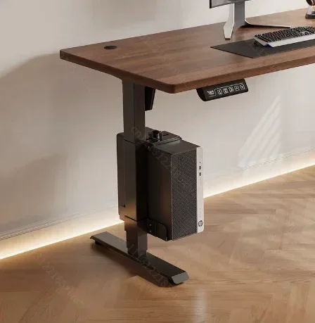 Under Desk PC Tower Mount Split Suspended Chassis Bracket CPU Holder For Height Adjustable Electric Lifting Table