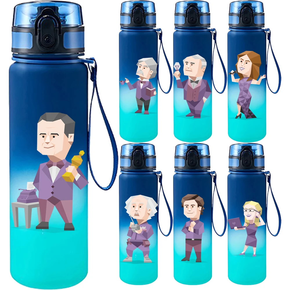 

650ML 16Personalities Mbti Water Bottle Cartoon ENTP Cartoon Sports Gradient Color Drinking Water Cup Travel Portable Child Gift