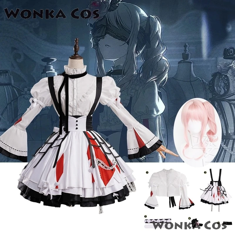 Project Sekai Akiyama Mizuki Cosplay Costume PJSK Lovely Lolita Party White Dress Wig Mizu5 Uniform Women Halloween Outfit