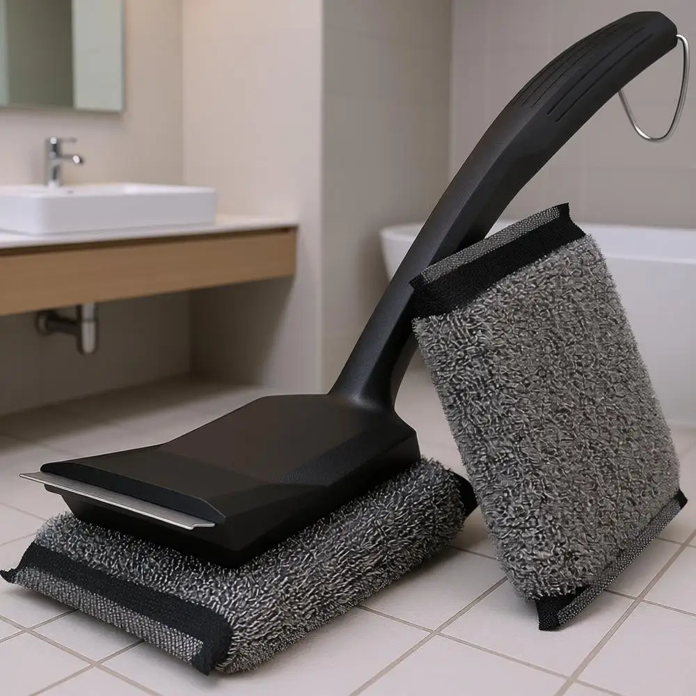 

Щетка для чистки гриля со сменными щетинками, идеально подходит для барбекю и уличных грилей, безопасна для всех решеток и сковородок, можно мыть в посудомоечной машине.