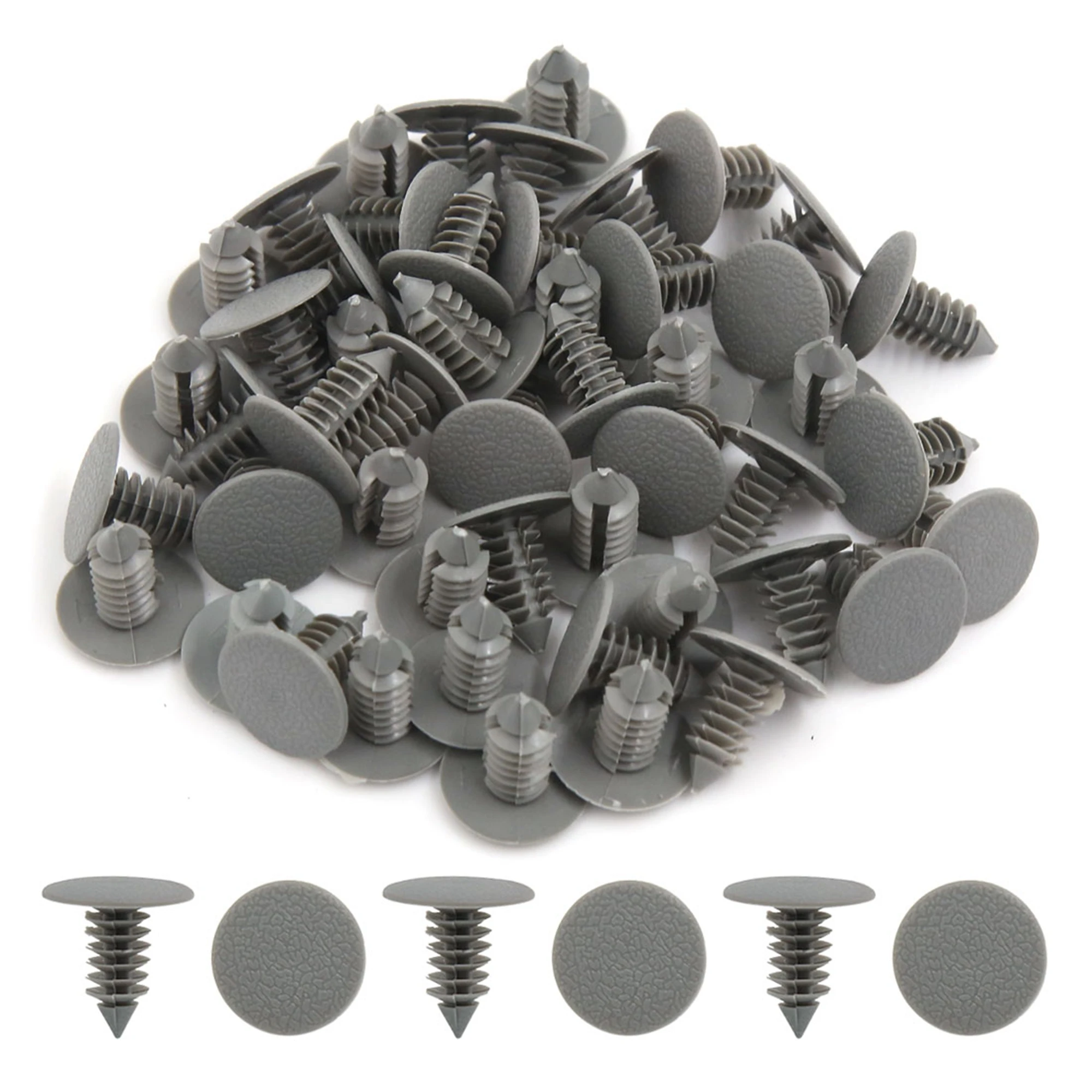 UXCELL Vehicle Universal 10-100Pcs Gray Beige Plastic Door Bumper Push Rivets Clip 9mm Retainer Clips Fasteners For Auto Car