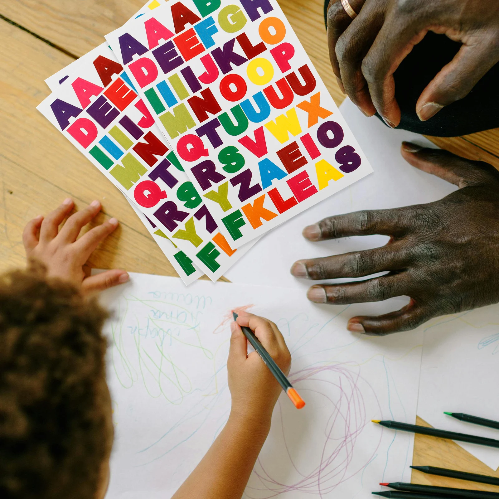 

Multi-Color Letter Stickers Self-Adhesive Alphabet Stickers Eco-Friendly Craft Supplies for Kids Activities