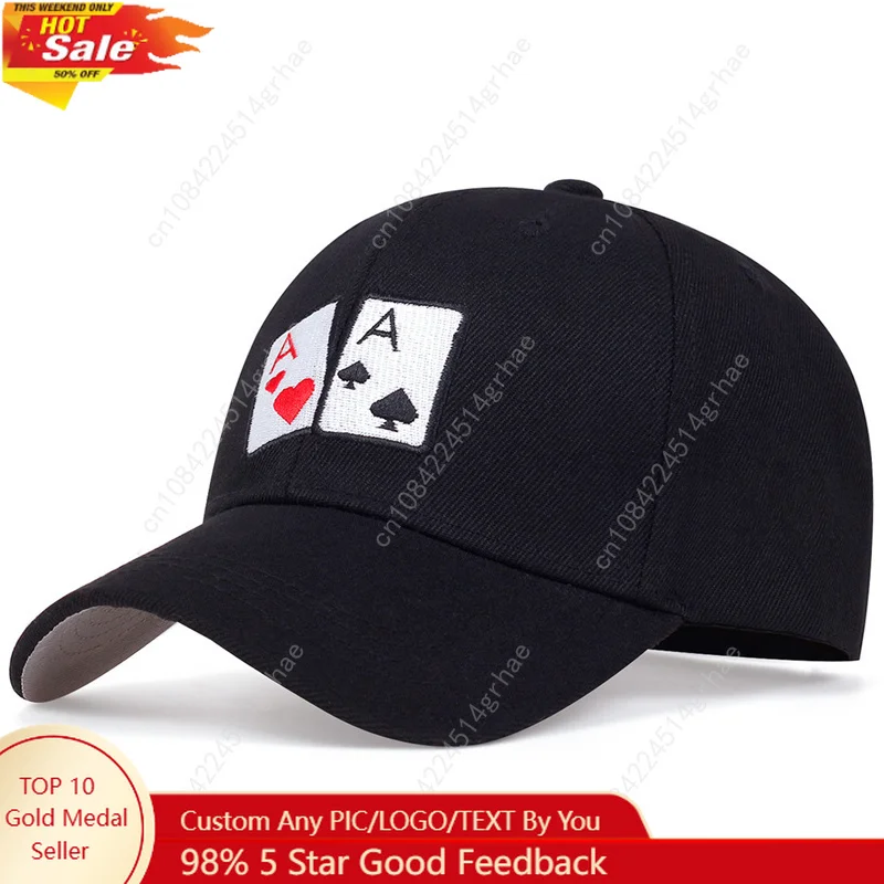 

Fashion Hip Hop baseball cap Cotton Snapback Hat Sun Hat Poker Embroidered Golf Hats Outdoory Sports Leisure Caps Dad Hats gorra