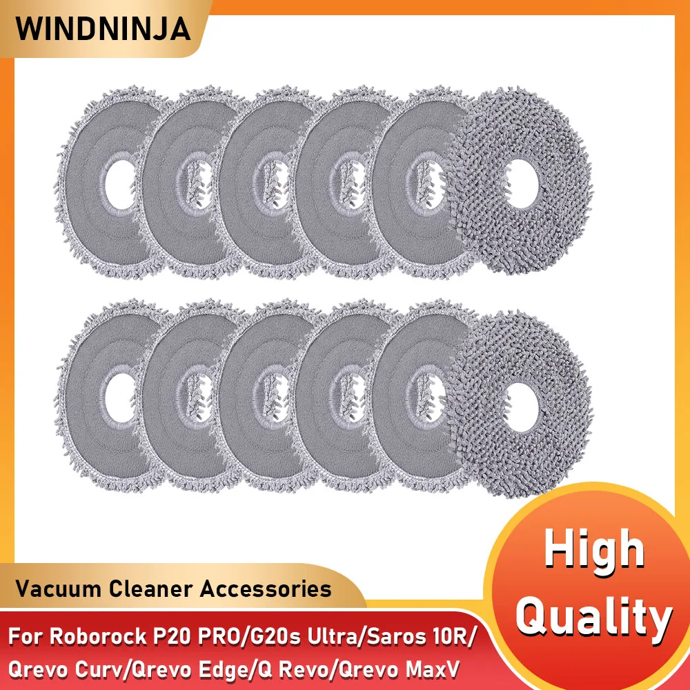 وسادة قماش ممسحة لـ Roborock P20 PRO/G20s Ultra/Saros 10R/Qrevo Curv/Qrevo Edge/Q Revo/Qrevo MaxV/QV 35A/P10pro Robot Vacuum