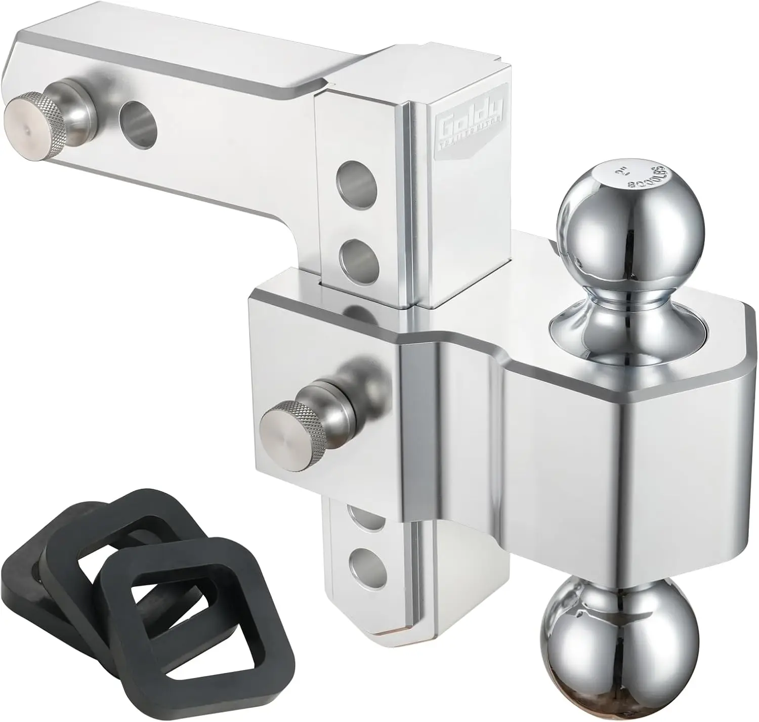 

Регулируемое шаровое крепление для сцепного устройства прицепа, 6-дюймовый падение/подъемник, прочный алюминий, подходит для 2-дюймового приемника, комбинированные буксирные шарики 2 дюйма и 2-5/16 дюйма