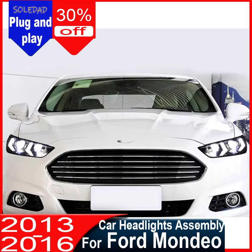 Car headlights For Ford Fusion Mondeo 2013 2014 2015 2016 2017 2018 2019 2020 Head Lamp LED Front Light Automotive Accessories