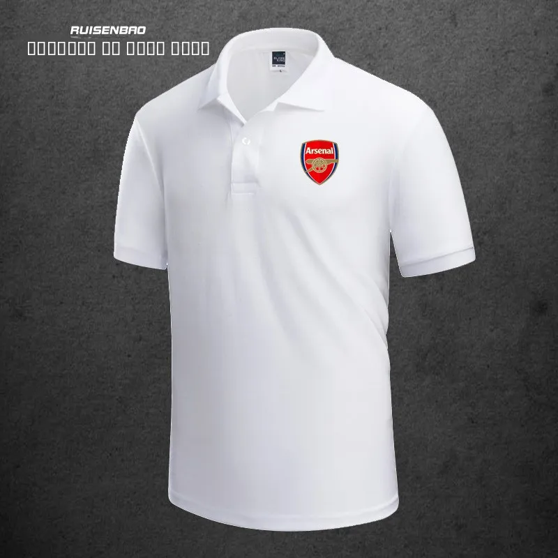 

Футболка Arsenal Football Club для мужчин, летняя, для тренировок и спортивных матчей, трикотажная, с коротким рукавом, из хлопка и полиэстера, свободного кроя, с принтом
