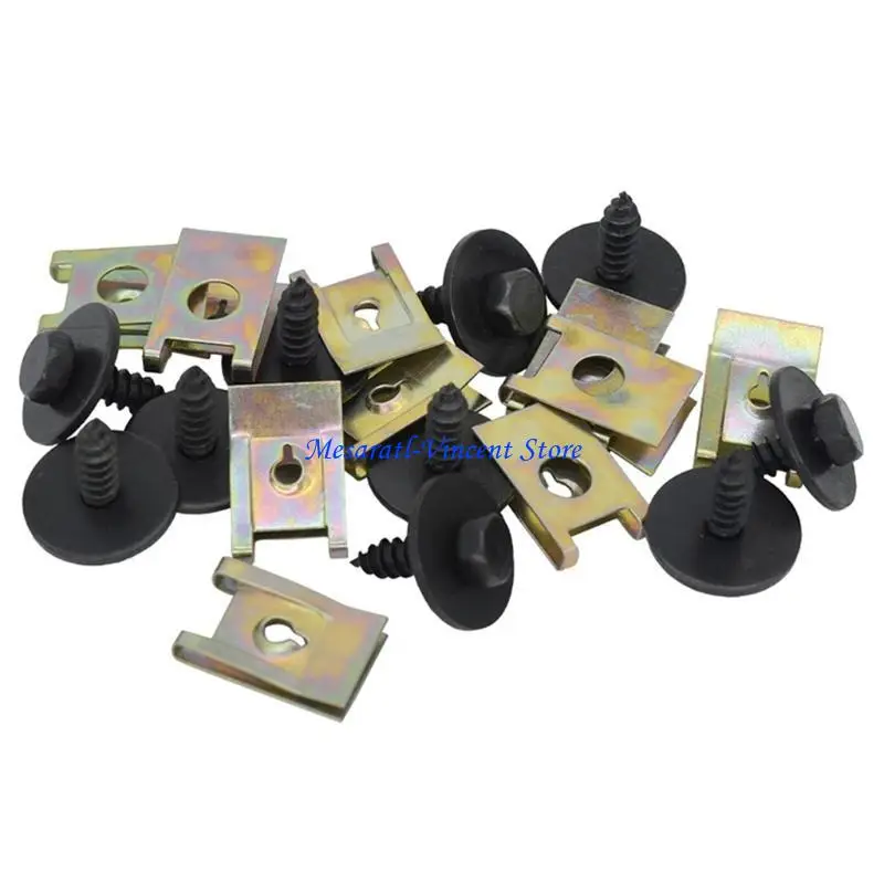 A70F U Nut Screw Set 40pcs/set Quick Release Under Tray Sheet Metal Fixing Interior Accessories Auto Fixing Clips