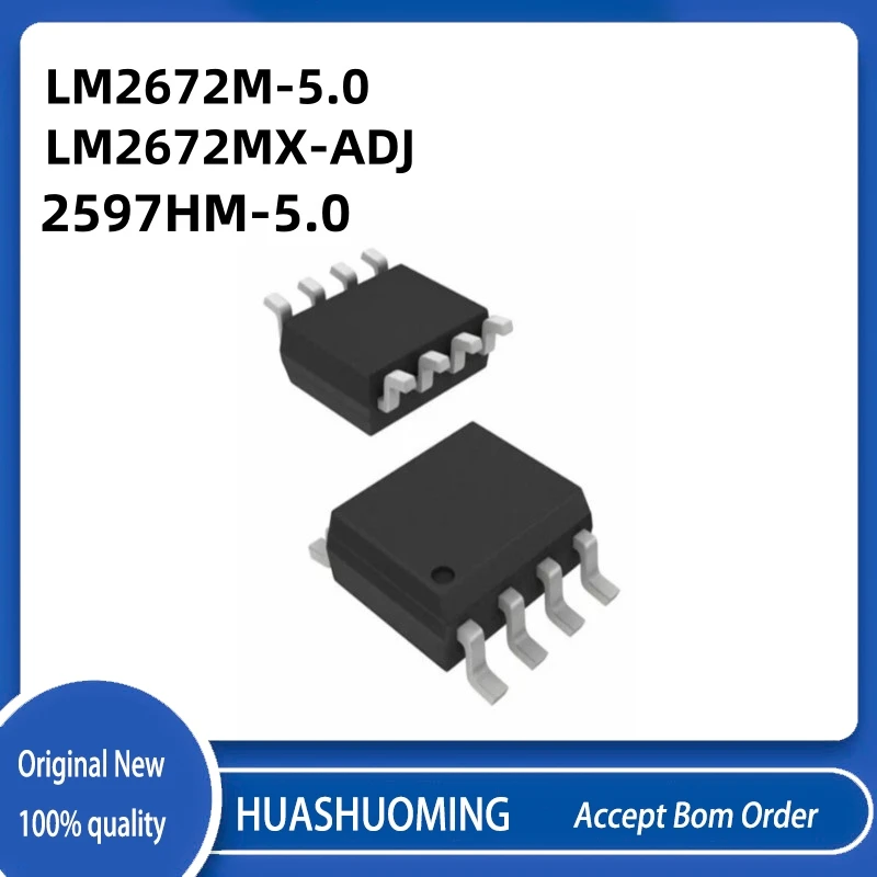 10Pcs/Lot New  LM2672M-5.0 LM2672MX-ADJ   LM2672M   LM2597HVM-5.0  LM2597HVMX-5.0  LM2597HM-5.0  2597HM-5.0 2597H    SOP-8