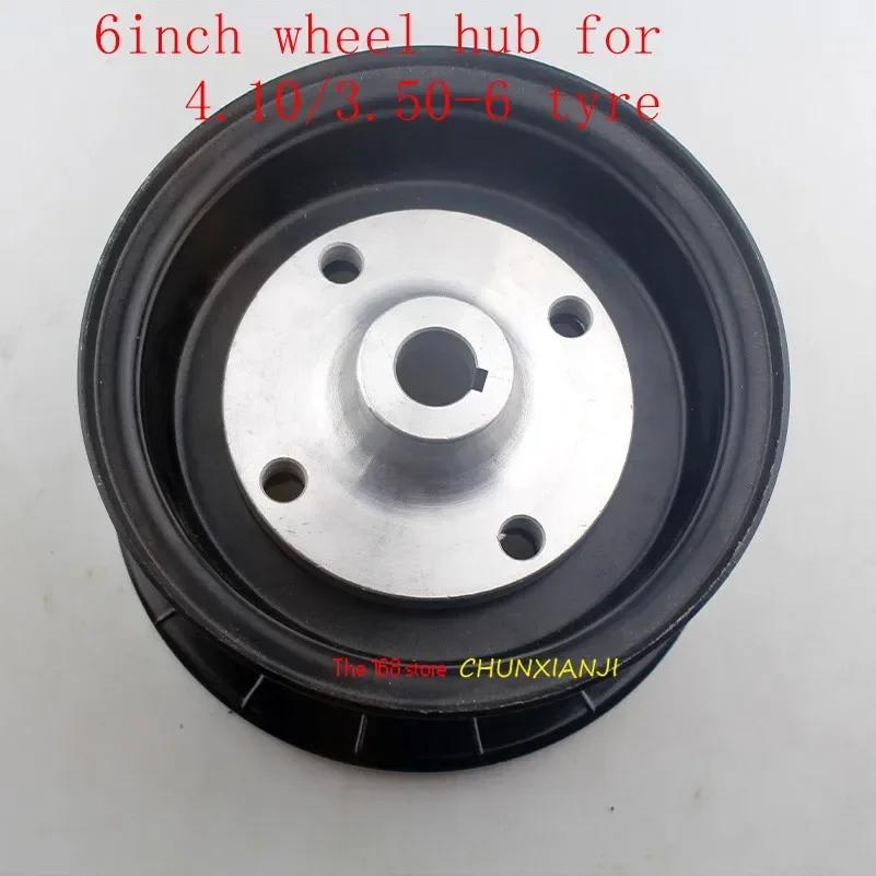 Best 6-inch keyway Aluminum alloy wheel hub fits for 4.10/3.50-6 tyres inner tube 6 \'\' ATV kart car Scooter Snow sweeper rims