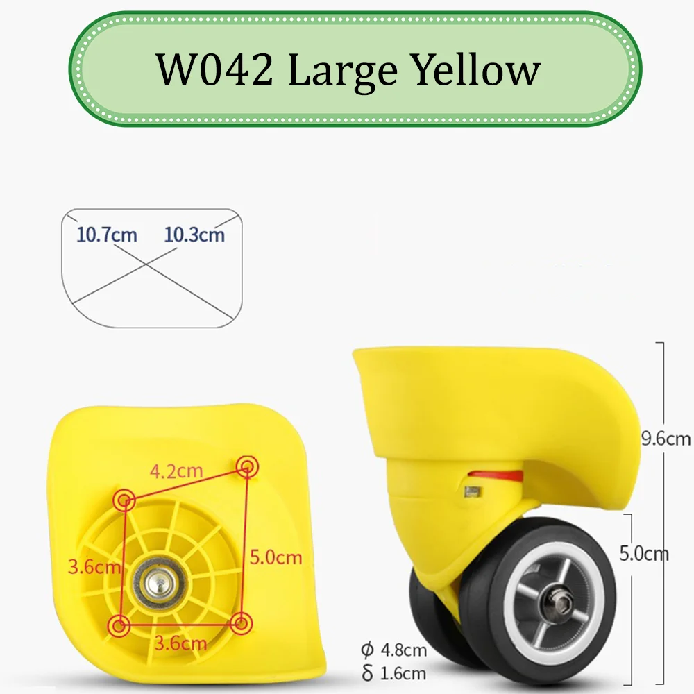 W042 Nylon Universal Wheel Trolley Case Wheel Replacement Luggage Pulley Sliding Casters Slient Wear-resistant Smooth Repair