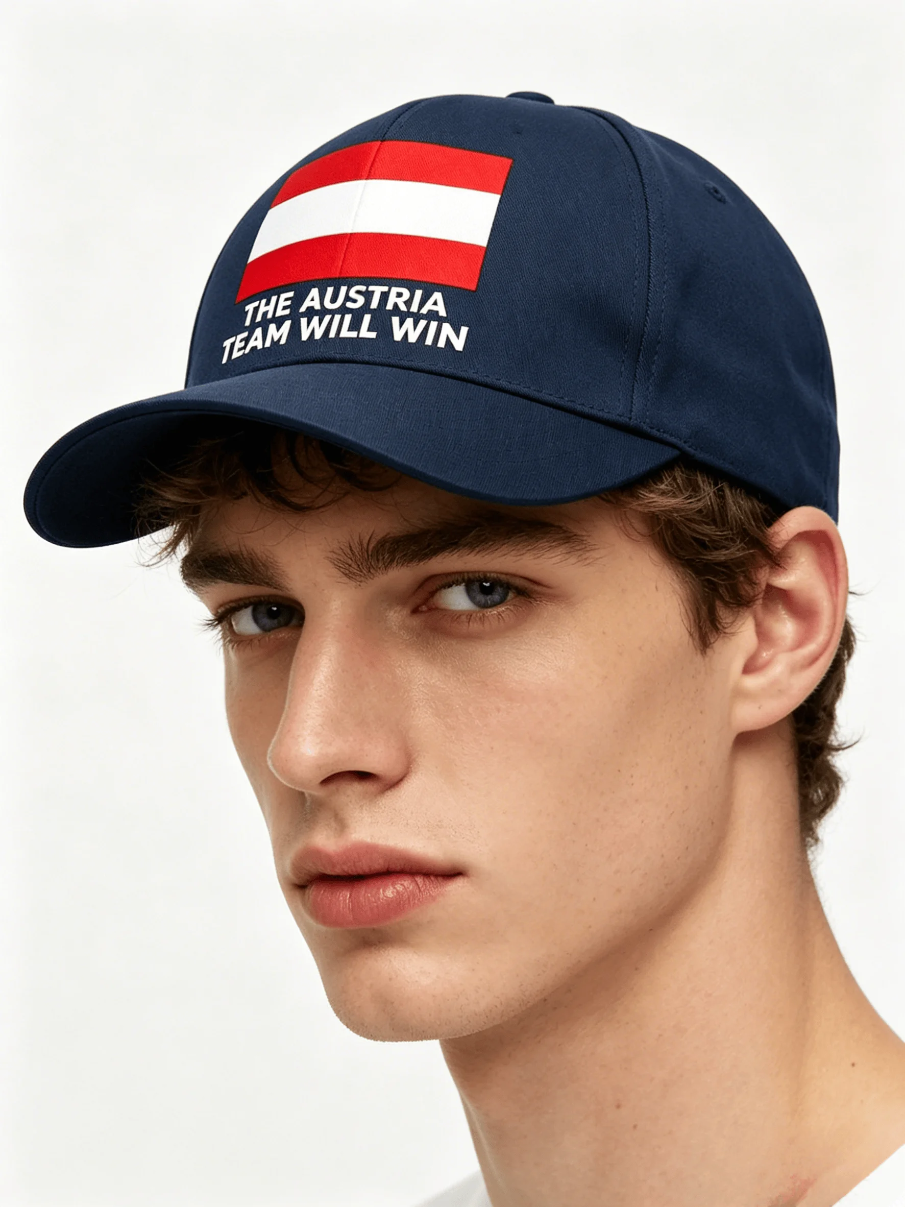 

Austria National Symbol Flag Printed Baseball Cap Football Fan Casual Outdoor Event Adjustable Trucker Fashion Head Accessory