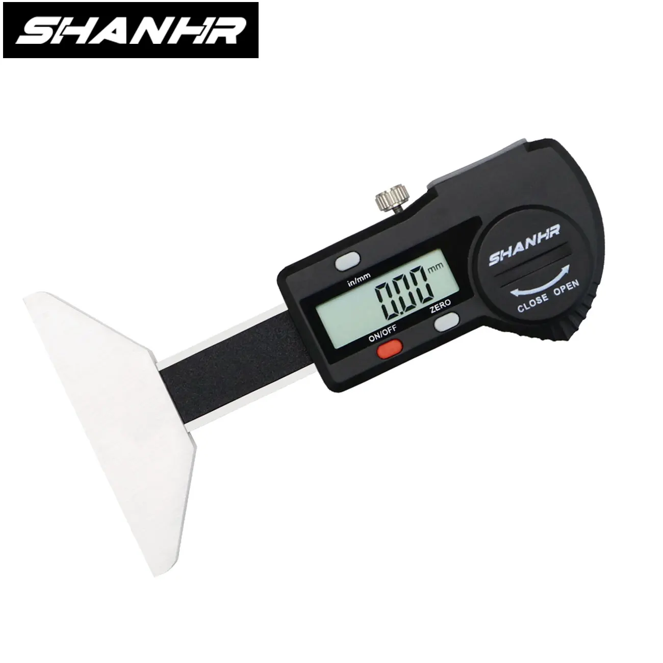 SHANHR High Precision Digital Depth Gauge Stainless Steel Caliper 0-25/50mm Auto Tire Tread Depth Meter Tire Wear Detector
