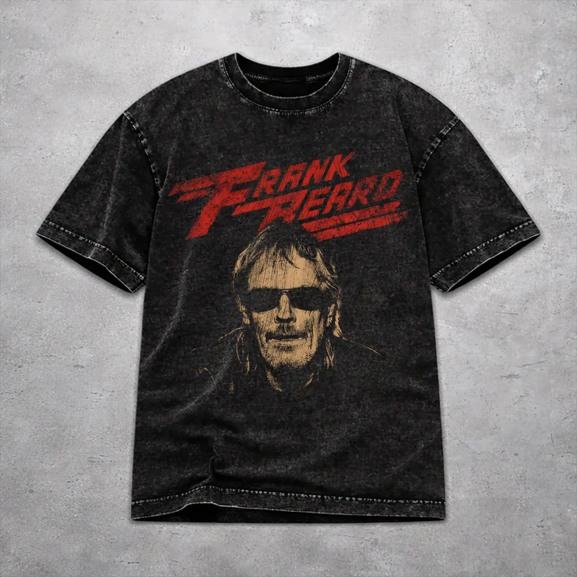 RIP Frank Beard Washed T Shirt Vintage Harajuku for Men Women  Loose Tee T-Shirts Short Sleeve