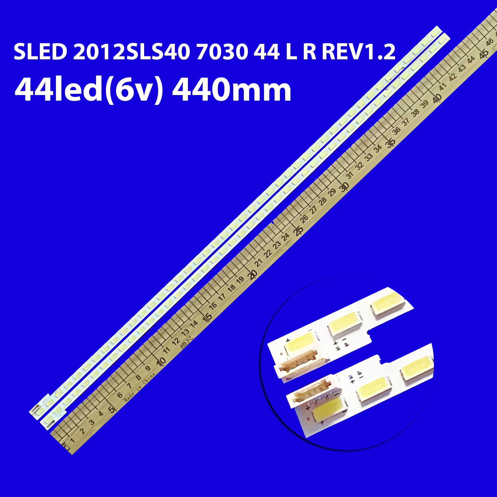 LED Strip for KDL-40HX750 KDL-40EX755 KDL-40HX753 KDL-40EX655 40EX455 V40DN54 EW40T4FW LJ64-03381A SLED 2012SLS40 7030 44 L R
