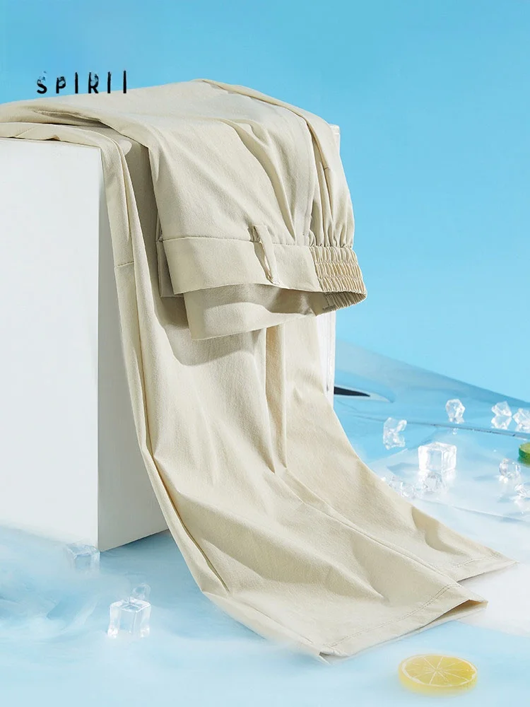 

Мужские летние спортивные брюки Qui Dry: тонкие, дышащие, с охлаждающим эффектом, большие размеры, защита от солнца, повседневные, из ледяного шелка