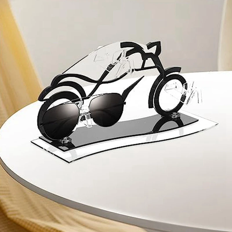 Acrylic Glasses Stand Riser Eyeglasses Holder Motorcycle Shape Glasses Holder Glasses Organizer Eyeglasses Stand Durable