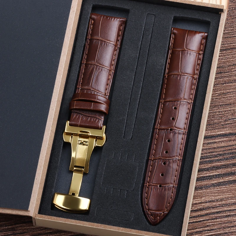 Genuine Cowhide Watch Straps with Box